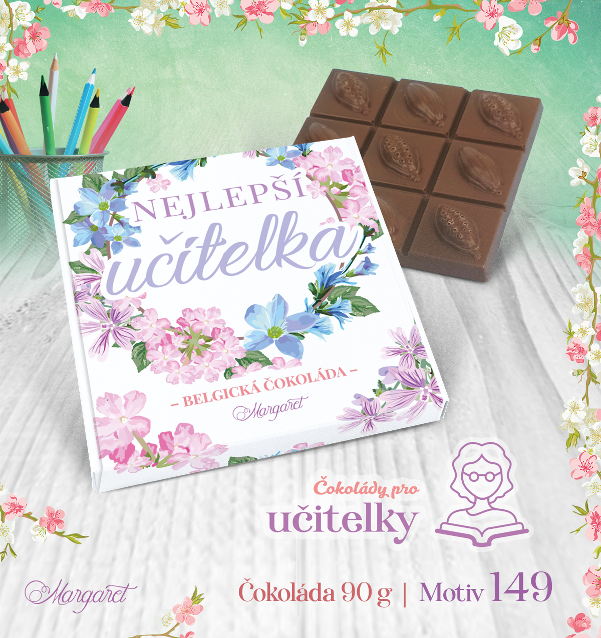 Belgická čokoláda 90 g | Motiv 149